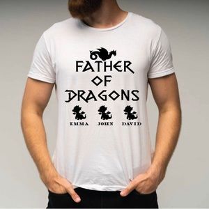 Father of dragons Father’s Day shirt. Can be personalized